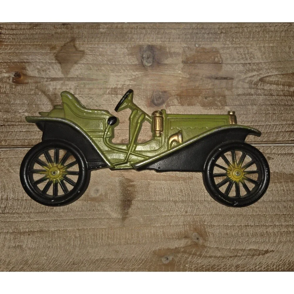 Vintage 1970s Midwest Products Co. Cast Aluminum Antique Car Wall Plaques